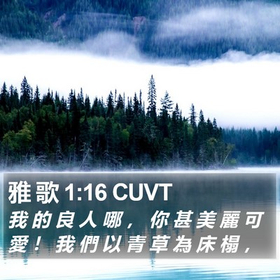 雅 歌 1:16 CUVT Bible Verse Image