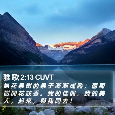 雅 歌 2:13 CUVT Bible Verse Image