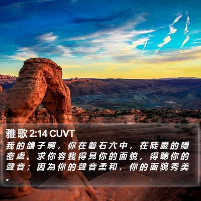 雅 歌 2:14 CUVT Bible Verse Image