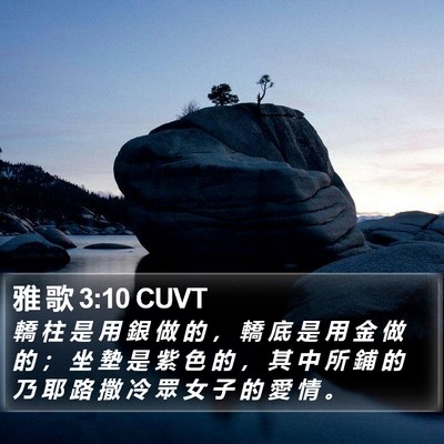 雅 歌 3:10 CUVT Bible Verse Image