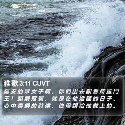 雅 歌 3:11 CUVT Bible Verse Image