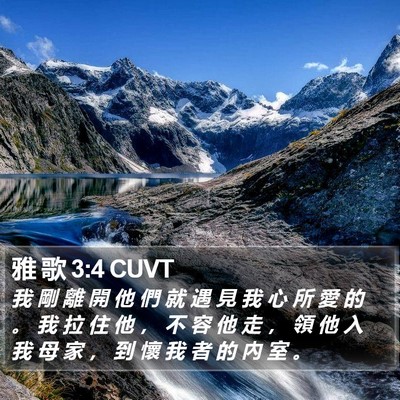 雅 歌 3:4 CUVT Bible Verse Image