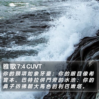 雅 歌 7:4 CUVT Bible Verse Image