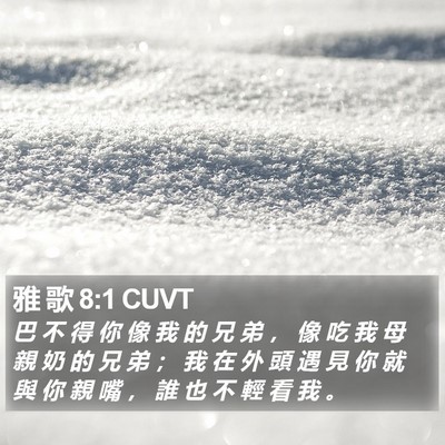雅 歌 8:1 CUVT Bible Verse Image