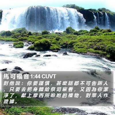 馬 可 福 音 1:44 CUVT Bible Verse Image
