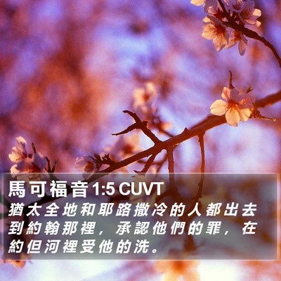 馬 可 福 音 1:5 CUVT Bible Verse Image