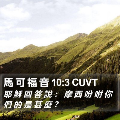 馬 可 福 音 10:3 CUVT Bible Verse Image