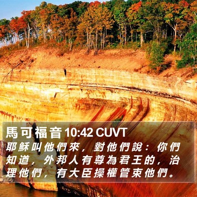 馬 可 福 音 10:42 CUVT Bible Verse Image
