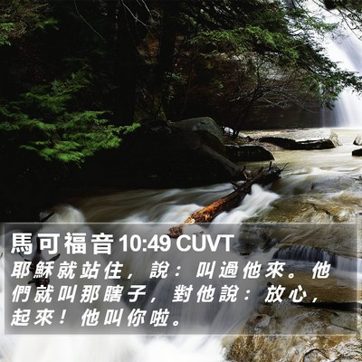 馬 可 福 音 10:49 CUVT Bible Verse Image