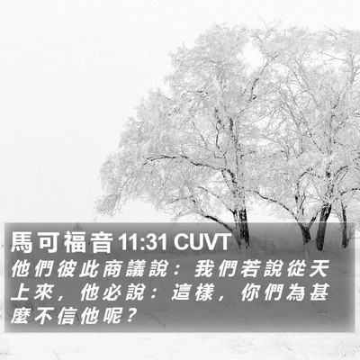 馬 可 福 音 11:31 CUVT Bible Verse Image