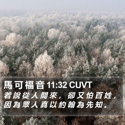 馬 可 福 音 11:32 CUVT Bible Verse Image