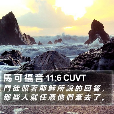 馬 可 福 音 11:6 CUVT Bible Verse Image