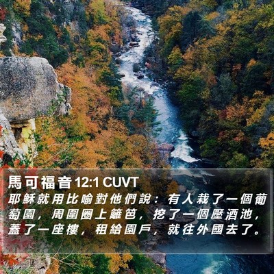 馬 可 福 音 12:1 CUVT Bible Verse Image