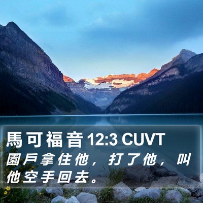 馬 可 福 音 12:3 CUVT Bible Verse Image