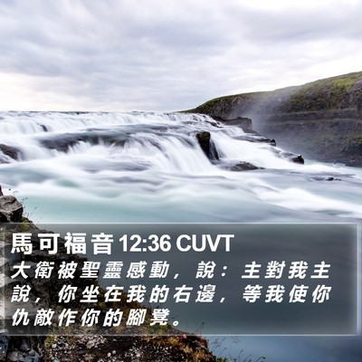 馬 可 福 音 12:36 CUVT Bible Verse Image