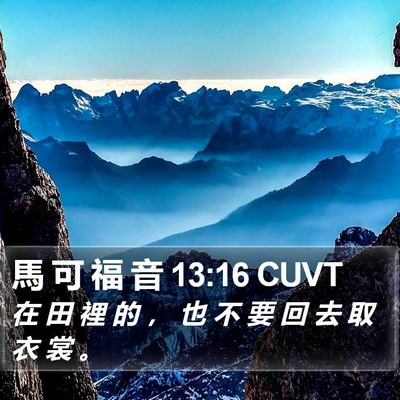 馬 可 福 音 13:16 CUVT Bible Verse Image