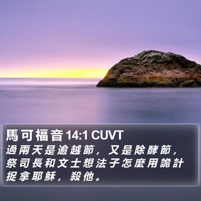 馬 可 福 音 14:1 CUVT Bible Verse Image
