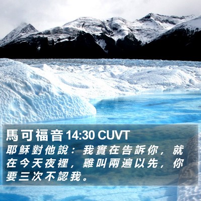 馬 可 福 音 14:30 CUVT Bible Verse Image