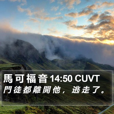 馬 可 福 音 14:50 CUVT Bible Verse Image