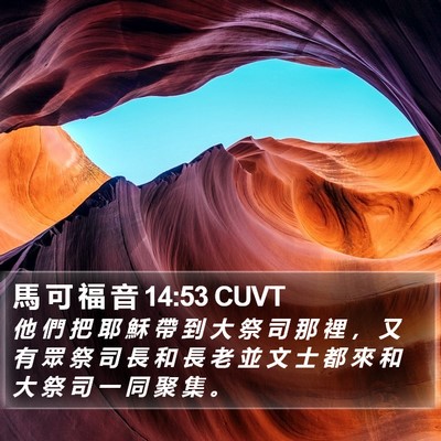 馬 可 福 音 14:53 CUVT Bible Verse Image