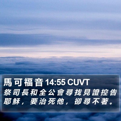 馬 可 福 音 14:55 CUVT Bible Verse Image