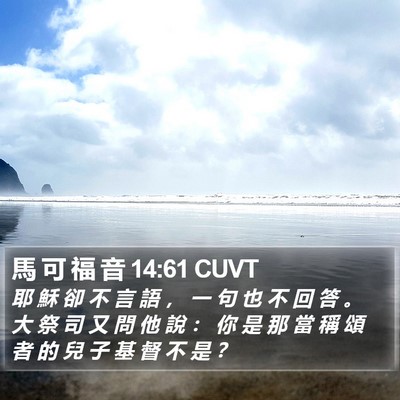 馬 可 福 音 14:61 CUVT Bible Verse Image