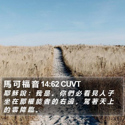 馬 可 福 音 14:62 CUVT Bible Verse Image