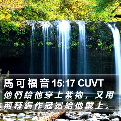 馬 可 福 音 15:17 CUVT Bible Verse Image