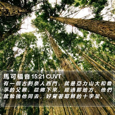 馬 可 福 音 15:21 CUVT Bible Verse Image