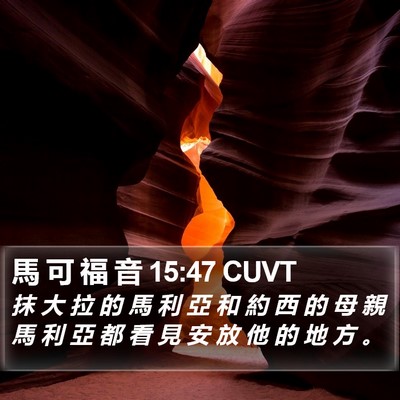 馬 可 福 音 15:47 CUVT Bible Verse Image
