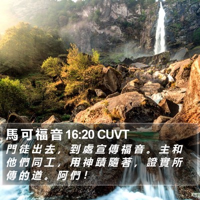 馬 可 福 音 16:20 CUVT Bible Verse Image