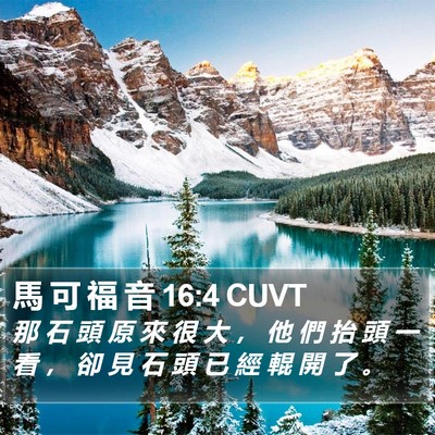 馬 可 福 音 16:4 CUVT Bible Verse Image
