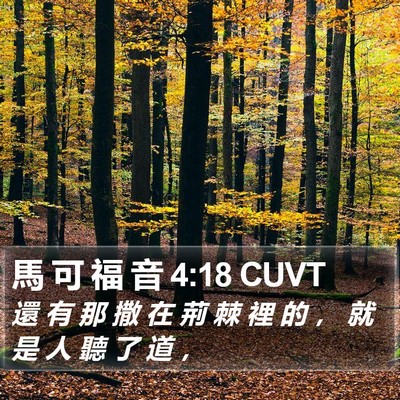 馬 可 福 音 4:18 CUVT Bible Verse Image