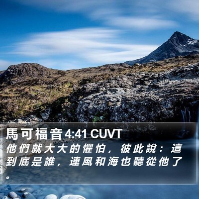 馬 可 福 音 4:41 CUVT Bible Verse Image