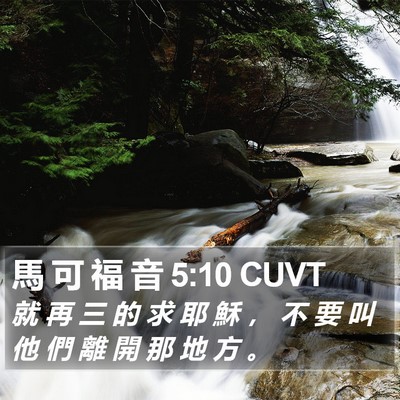 馬 可 福 音 5:10 CUVT Bible Verse Image
