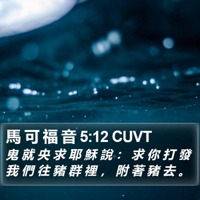 馬 可 福 音 5:12 CUVT Bible Verse Image