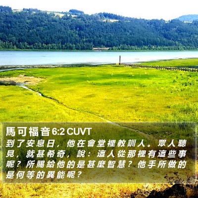 馬 可 福 音 6:2 CUVT Bible Verse Image
