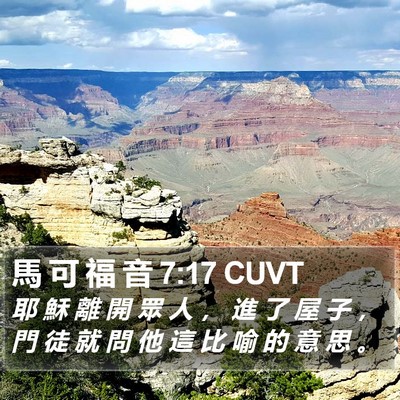 馬 可 福 音 7:17 CUVT Bible Verse Image