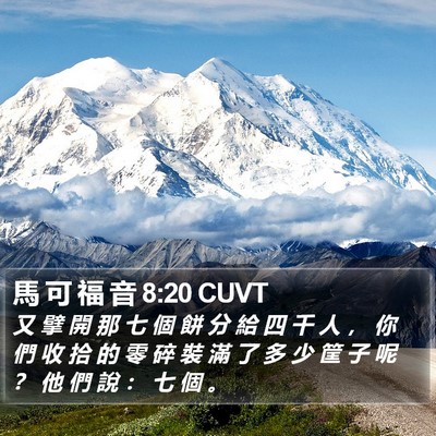 馬 可 福 音 8:20 CUVT Bible Verse Image