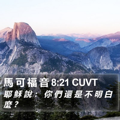 馬 可 福 音 8:21 CUVT Bible Verse Image