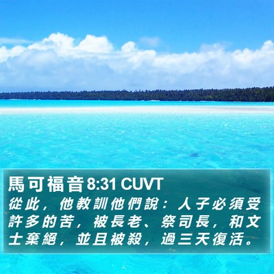 馬 可 福 音 8:31 CUVT Bible Verse Image