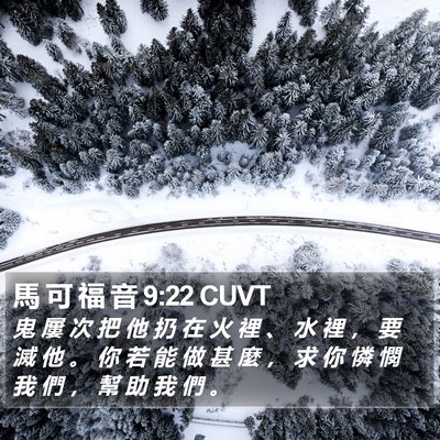 馬 可 福 音 9:22 CUVT Bible Verse Image