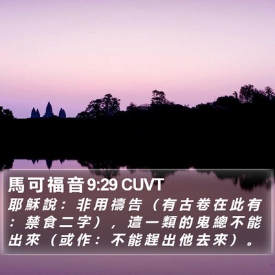 馬 可 福 音 9:29 CUVT Bible Verse Image