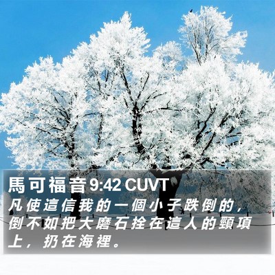 馬 可 福 音 9:42 CUVT Bible Verse Image
