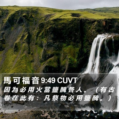 馬 可 福 音 9:49 CUVT Bible Verse Image