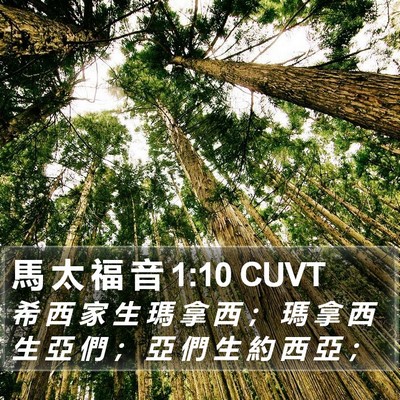 馬 太 福 音 1:10 CUVT Bible Verse Image
