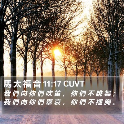 馬 太 福 音 11:17 CUVT Bible Verse Image
