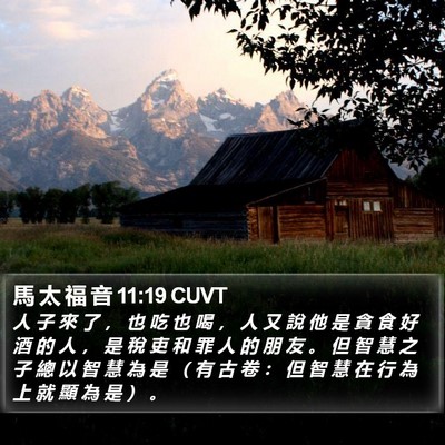 馬 太 福 音 11:19 CUVT Bible Verse Image