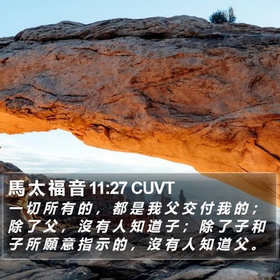 馬 太 福 音 11:27 CUVT Bible Verse Image