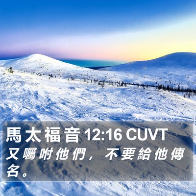 馬 太 福 音 12:16 CUVT Bible Verse Image